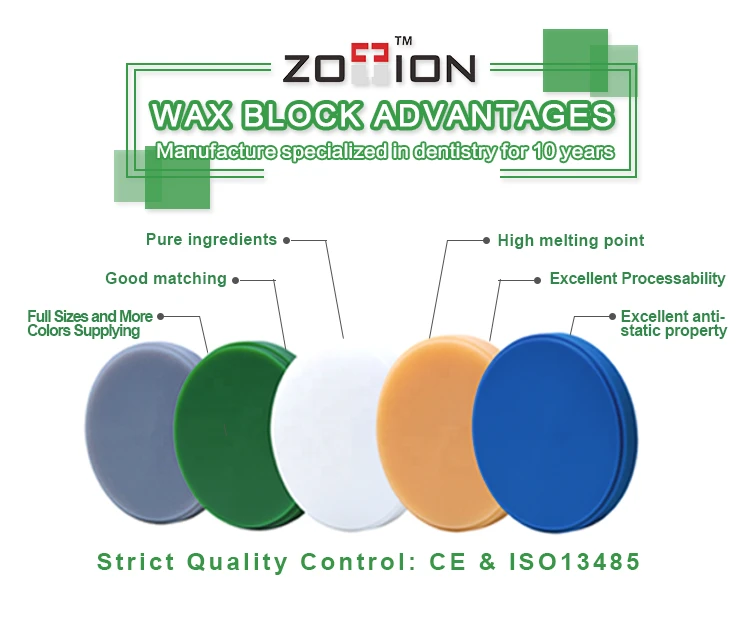 Blue dental Wax Disc For Dental Lab Use advantage Blue dental Wax Disc For Dental Lab Use advantage