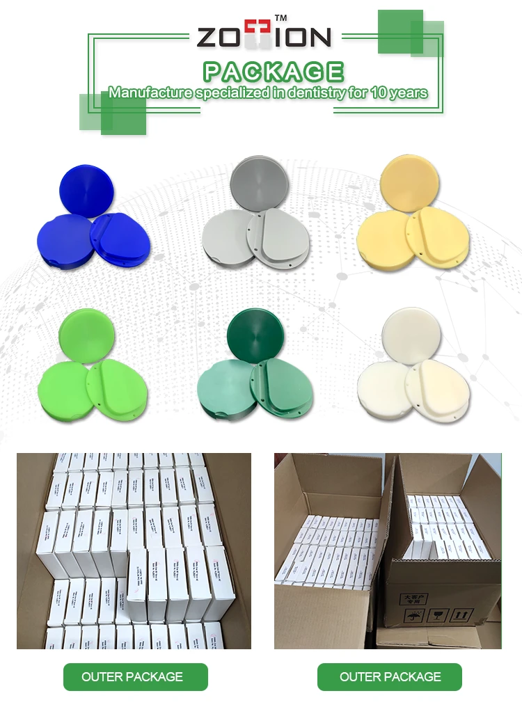 Blue dental Wax Disc For Dental Lab Use package Blue dental Wax Disc For Dental Lab Use package